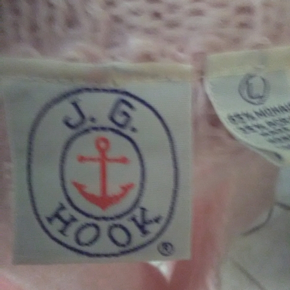 VINTAGE 70s Pink Cable Knit Sweater BY J G. HOOK 65% MOHAIR GORGEOUS SZ. LG - Picture 2 of 6